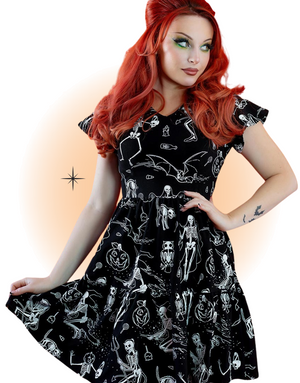 Midnight Mischief Black Flared Dress