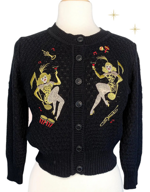 Cardigan Showgirls Noir