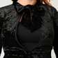 Peignoir long manches longues velour noir - Starlet