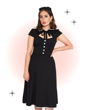 Robe Évasée Carol Noire