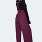 Pantalon Taille Haute Aubergine À Bretelle  XL
