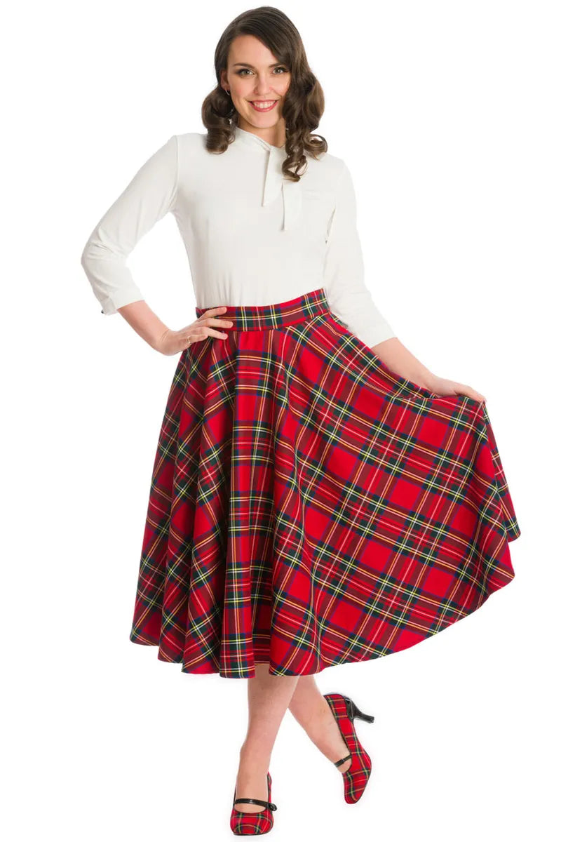 Jupe Party Rouge Tartan  M