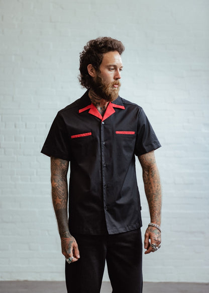 Retro-Black-Red-Donnie-Bowling-Shirt-Chet-Rock-Vintage-Alternative-Rockabilly-Short-Sleeves