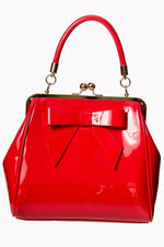 Retro-Red-American-Vintage-Handbag-Bow-Glossy-Vintage