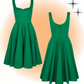 Robe Heidi Évasé Verte  S