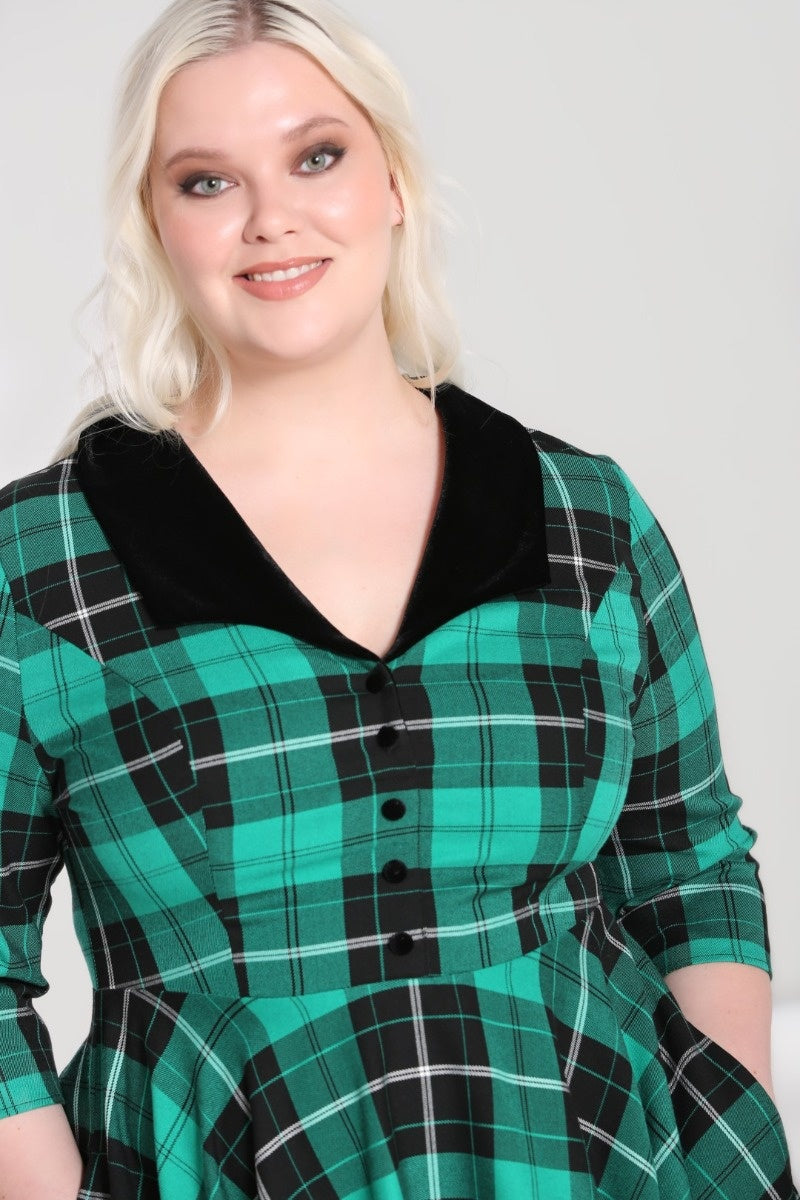 Robe Beryl Verte Évasé