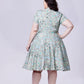Robe Fleurs D'hiver Grise  2XL