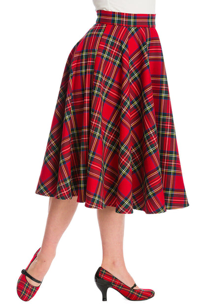 Jupe Party Rouge Tartan  XS