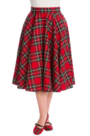 Jupe Party Rouge Tartan  S