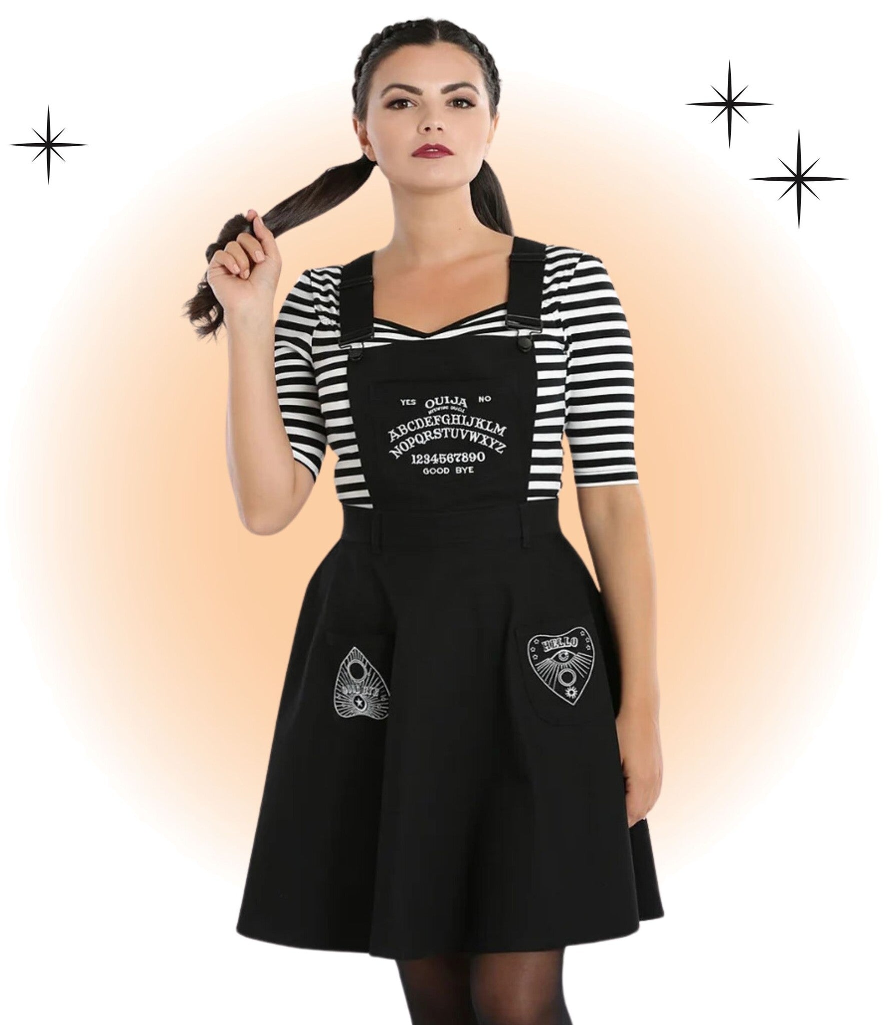 Robe Samara Évasée Noire Pinafore  M