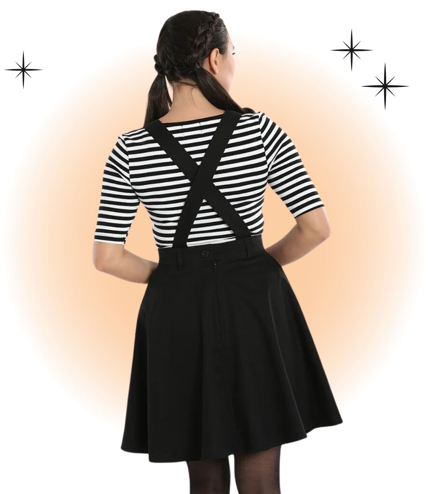 Robe Samara Évasée Noire Pinafore  L