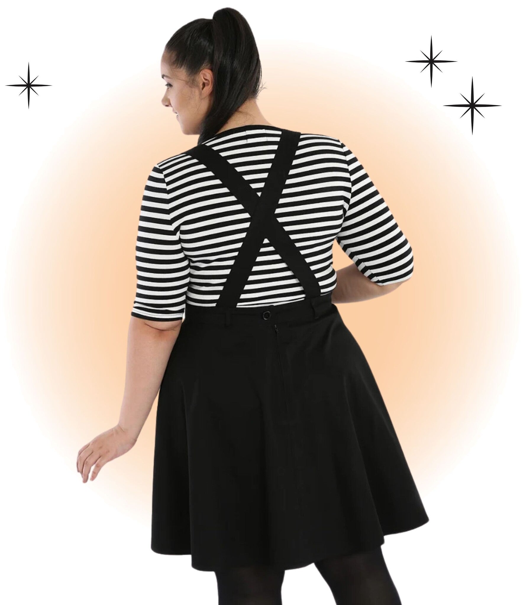 Robe Samara Évasée Noire Pinafore  3XL