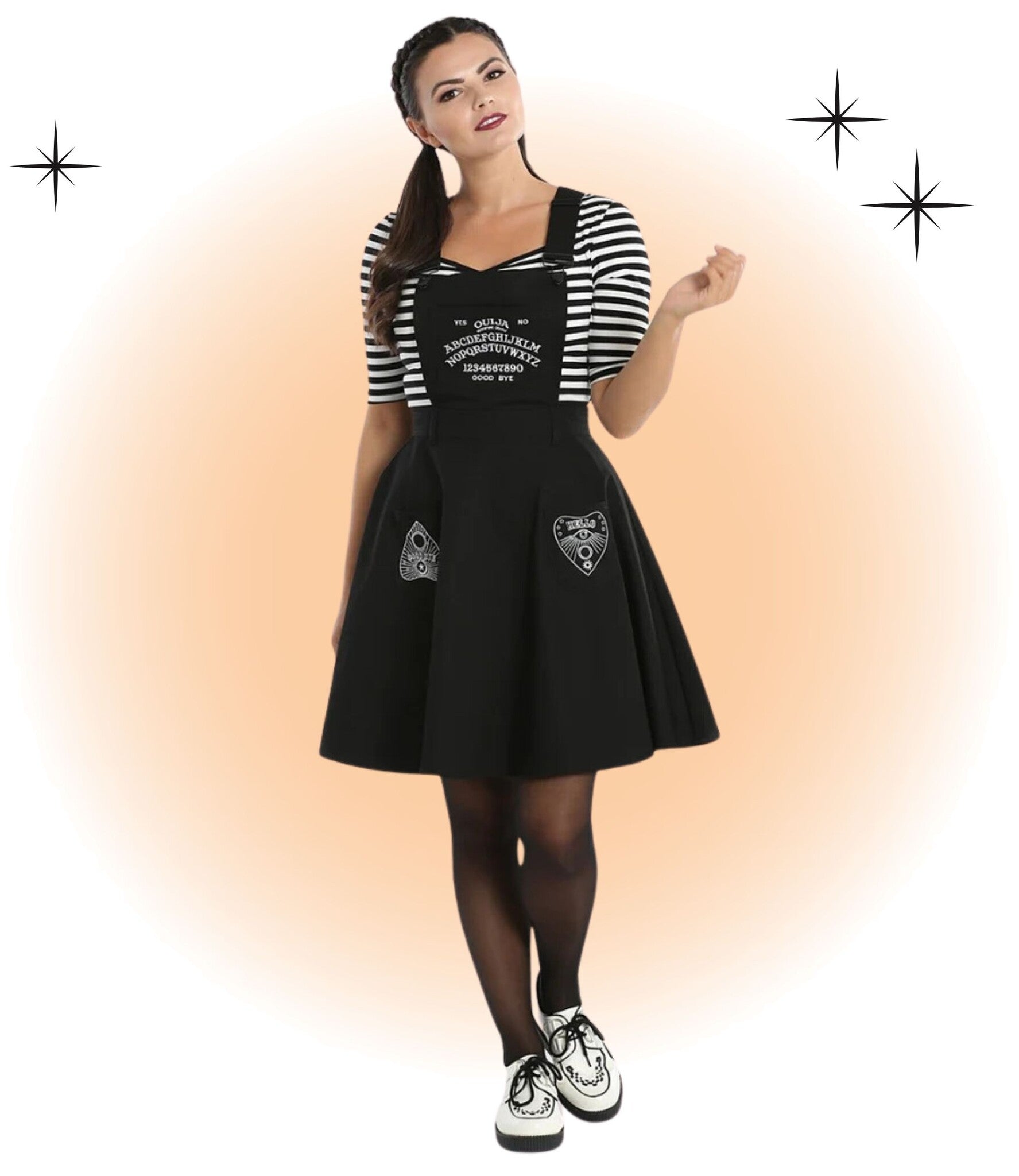 Robe Samara Évasée Noire Pinafore  S