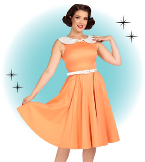 Robe Betty Évasé Orange  XS