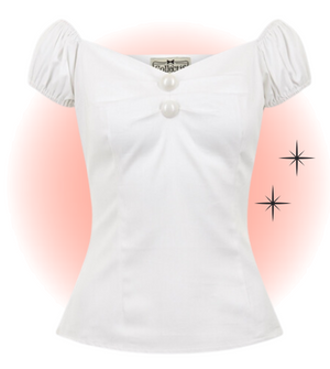 top vintage, top pinup, kitsch'n swell, Top Dolores choix de couleurs, top rouge, top noir, top blanc, top cerises, top vichy, top jaune moutarde, haut Dolores, haut sexy, haut féminin, top Collectif, top ajusté, top ceintrée