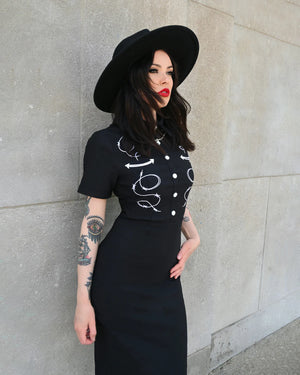 Barbara Black Fitted Dress