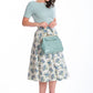Vintage-American-Handbag-Turquoise-Glossy-Bow-Retro