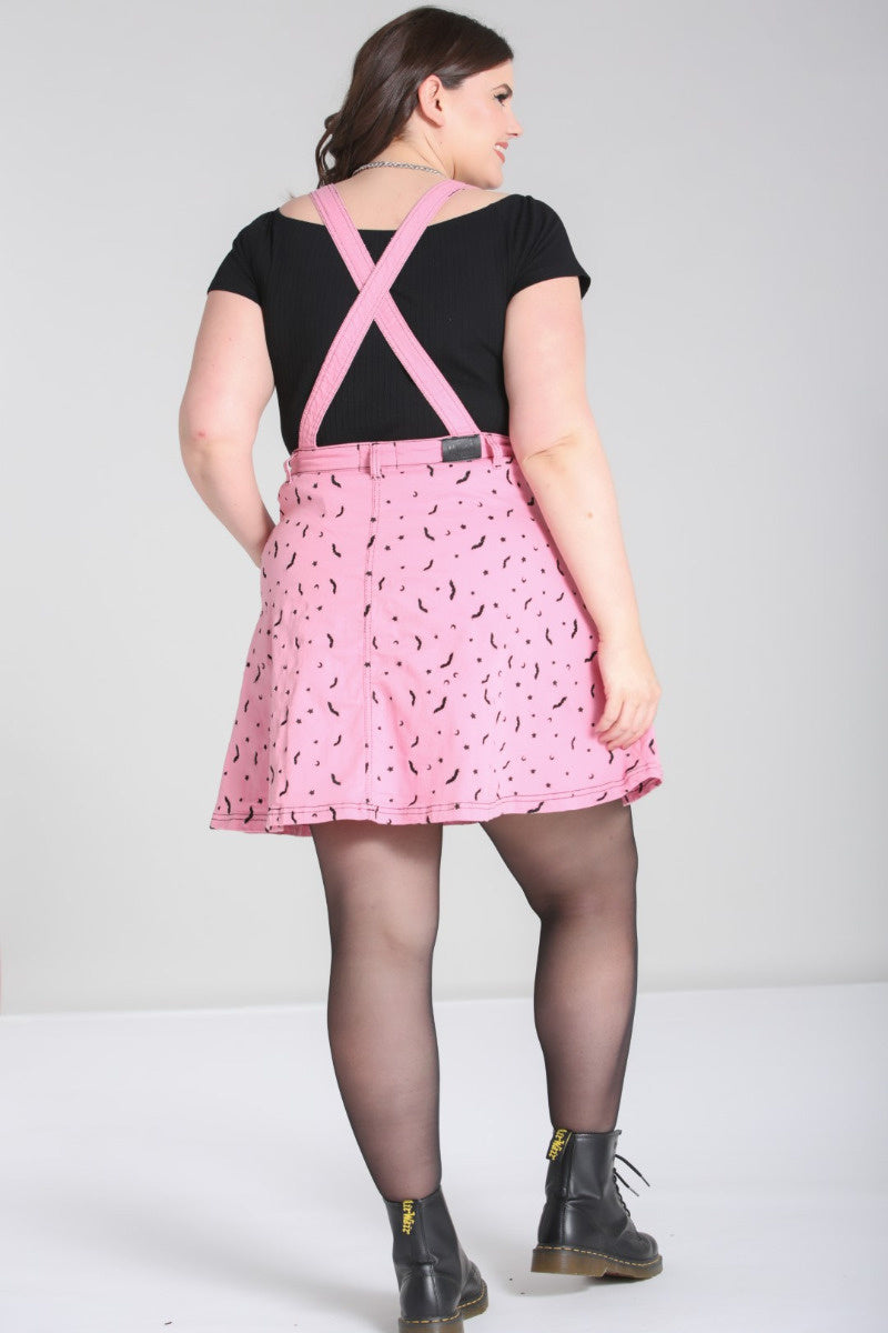 Bat Pink Pinafore Dress