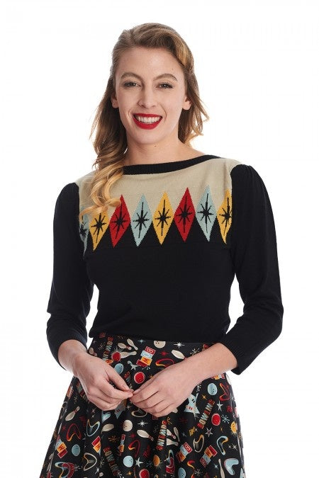 Tricot Atomic Star Noir  L