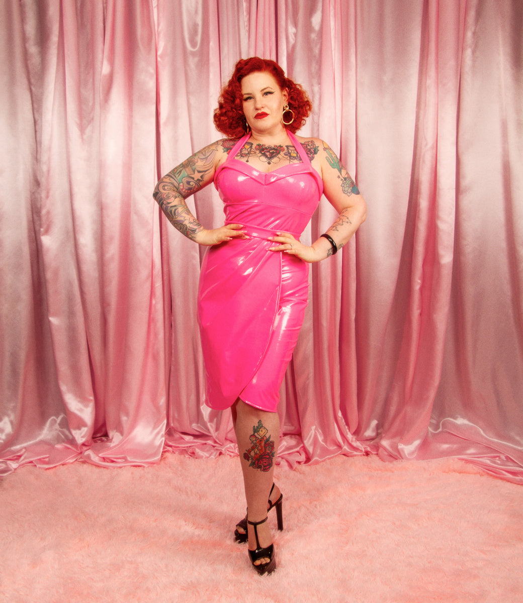 Jupe Marie Vinyl Hot pink  3XL