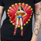 Wonder-Woman-T-Shirt-Black-Red-Pinky-Star-Retro-Plus-Size